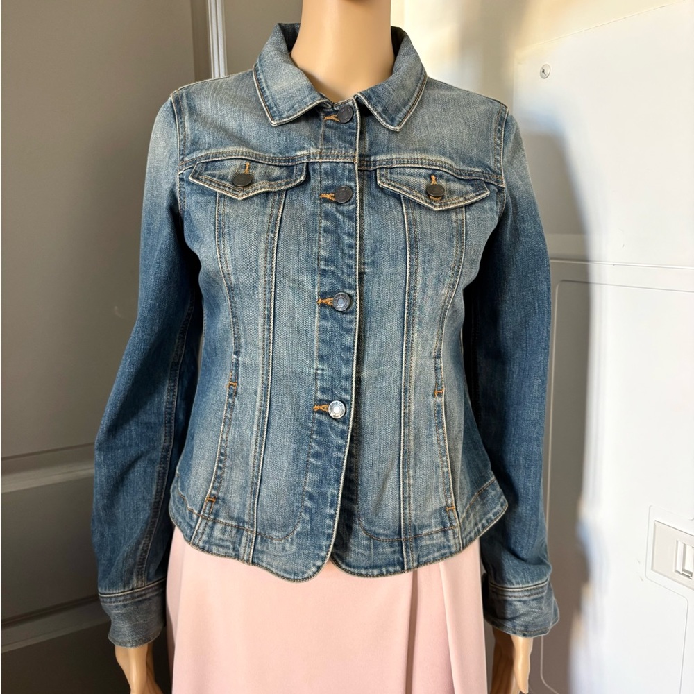Talbots Light Blue Jean women Jacket Denim size 4p used